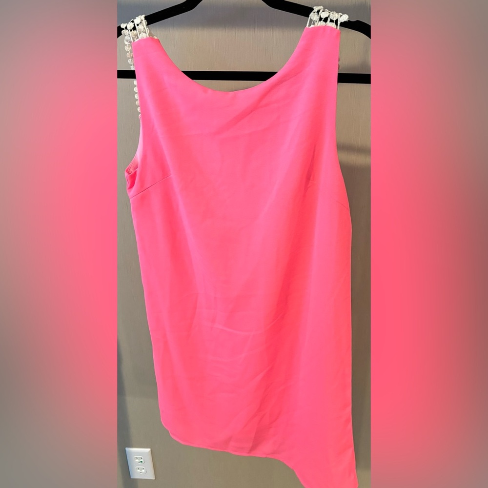 Tobi Women’s Tank Neon Pink Crochet Back Size Small Pre-Owned